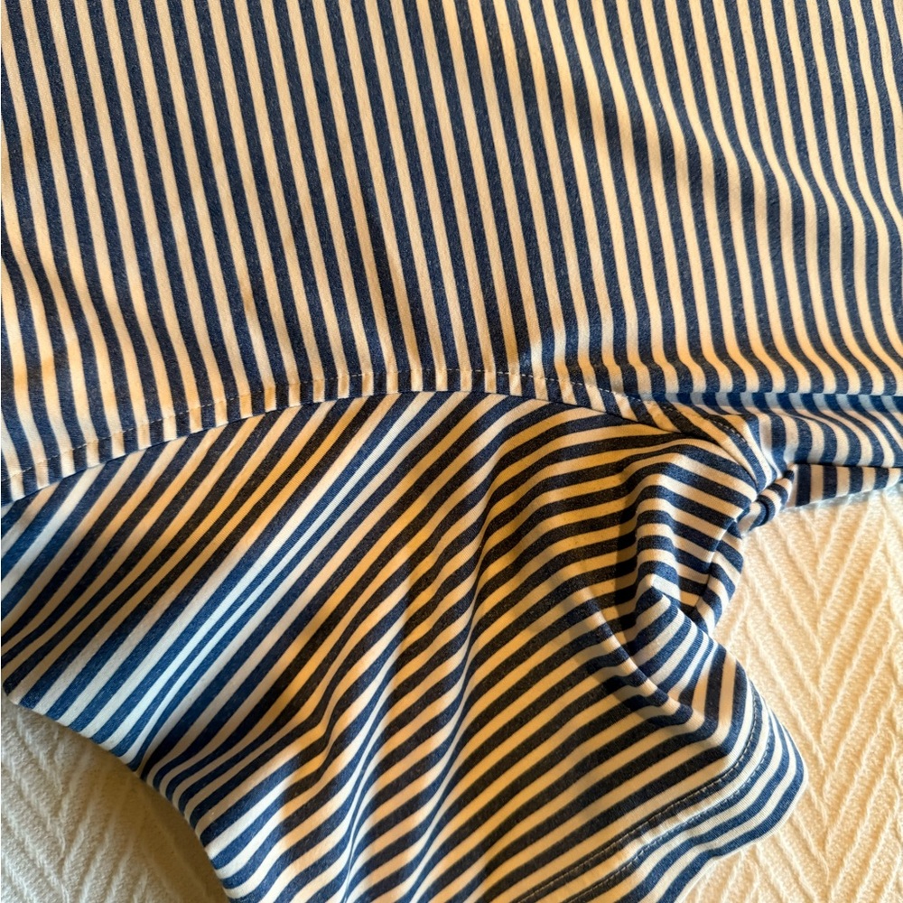 Vineyard Vines Striped Performance Polo in Navy and White - Picture 9 of 11